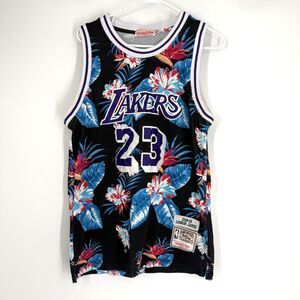 Lebron James Jersey LA Lakers Mitchell Ness Floral Fashion Tropical Floral M